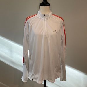Womens Adidas performance 1/4 zip workout top layering base layer gorpcore